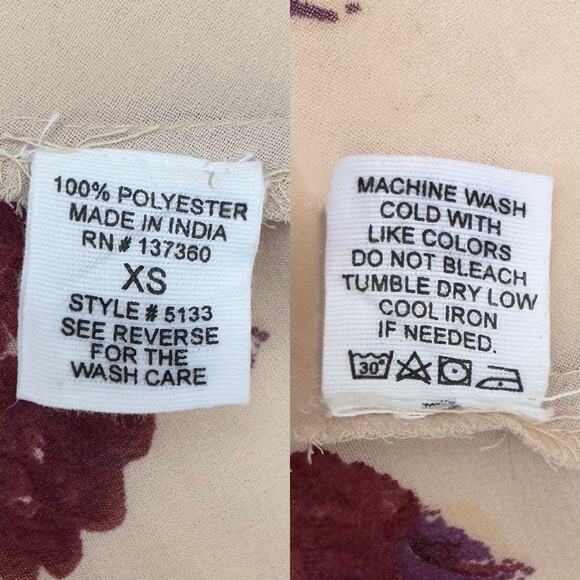 Live 4 Truth Floral Tie Front Kimono Crop Top Boho Puff Sleeve Cardigan XS NWT - Picture 10 of 10